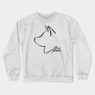 Proud Akita profile dog lover gift Crewneck Sweatshirt